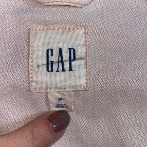 Gap vest trench style belted cotton blend pink womens extra large - Picture 6 of 6
